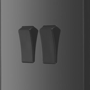 British General Evolve 20A 16AX 2-Gang 2-Way Light Switch  Black Chrome
