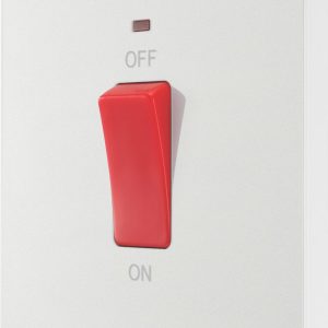British General Evolve 45A 1-Gang 2-Pole Cooker Switch Pearlescent White with LED with White Inserts