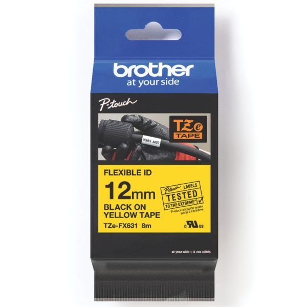 Brother TZEFX631 Flexible ID Labelling Tape 12mm x 8m