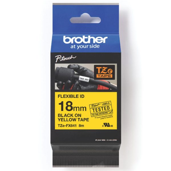 Brother TZEFX641 Flexible ID Labelling Tape 18mm x 8m