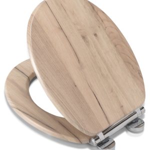 Croydex Corella Soft-Close with Quick-Release Flex-Fix Toilet Seat Moulded Wood Grey Oak
