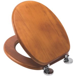 Croydex Davos  Toilet Seat Pine Antique