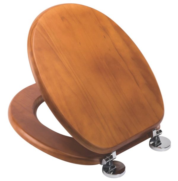 Croydex Davos  Toilet Seat Pine Antique