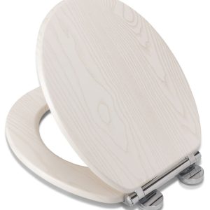 Croydex Maitland Soft-Close with Quick-Release Flex-Fix Toilet Seat Moulded Wood White