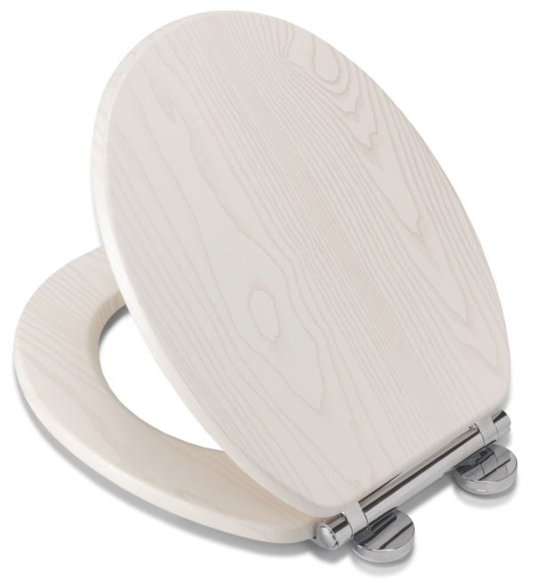 Croydex Maitland Soft-Close with Quick-Release Flex-Fix Toilet Seat Moulded Wood White