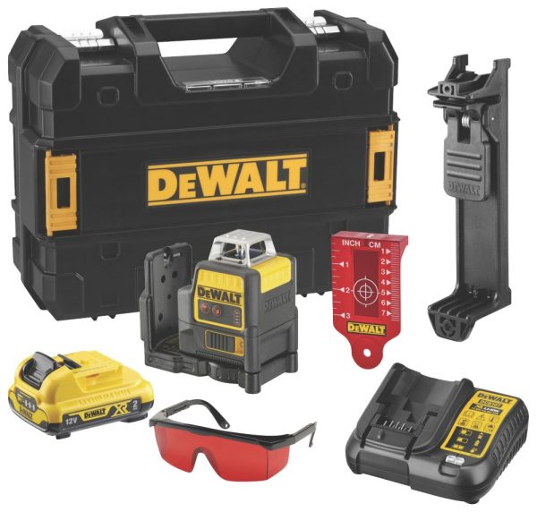 DeWalt DCE0811D1R-GB 12V 1 x 2.0Ah Li-Ion XR Red Self-Levelling Multi-Line Laser Level