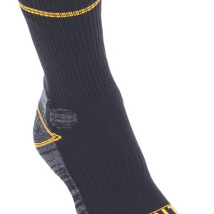 DeWalt Pro Comfort Work Socks Black/Grey/Yellow 7-12 1 Pair