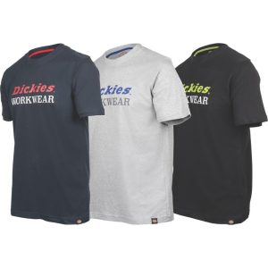 Dickies Rutland Short Sleeve T-Shirt Set Assorted Colours Small 36" Chest 3 Pieces