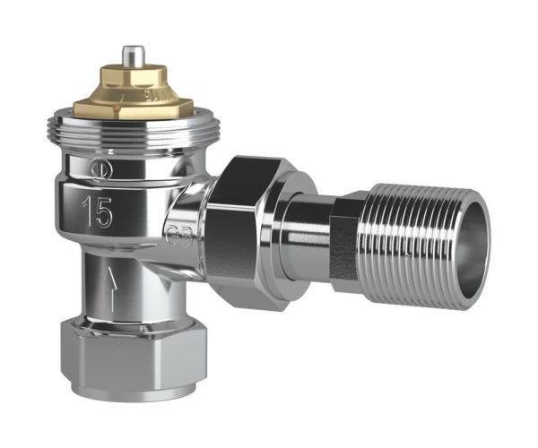 Drayton  15mm x 1/2" Chrome Angled  Thermostatic Radiator Valve Body