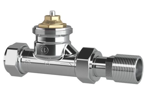 Drayton  15mm x 1/2" Chrome Straight  Thermostatic Radiator Valve Body