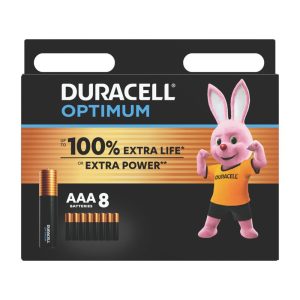 Duracell Optimum AAA 1.5V Alkaline Batteries 8 Pack