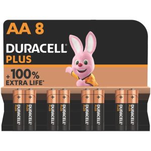 Duracell Plus AA 1.5V Alkaline Batteries 8 Pack