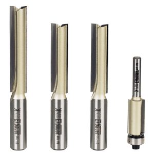 Erbauer  1/4 & 1/2" Shank Kitchen Fitters Router Set 4 Pcs