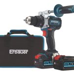 Erbauer ECDT18-Li-2 18V 2 x 5.0Ah Li-Ion EXT Brushless Cordless Combi Drill