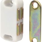 Essentials Magnetic Cabinet Catches White 42mm x 20mm 10 Pack