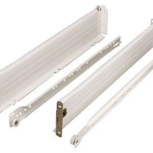 Essentials Off-White Drawer Sides & Runners 400mm 2 Pack