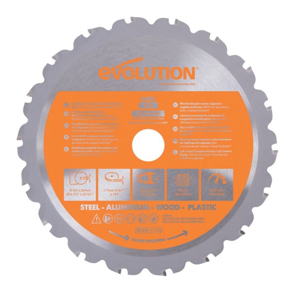 Evolution  Multi-Material TCT Blade 165mm x 20mm 18T