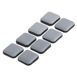 Fix-O-Moll Grey Square Self-Adhesive Easy Gliders 25mm x 25mm 8 Pack