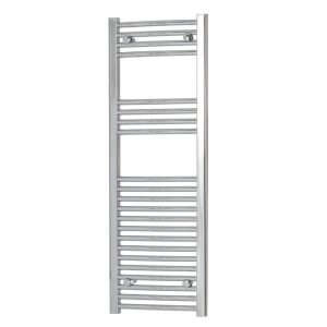 Flomasta 1200mm x 400mm 1058BTU Chrome Curved  Towel Radiator