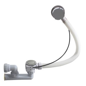 Flomasta  Bath Waste & Trap with Overflow White 40-43mm