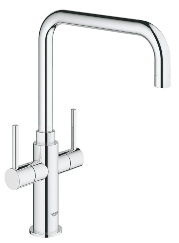 Grohe Ambi Dual-Lever Mono Mixer Kitchen Tap Chrome