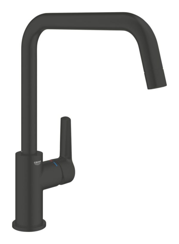 Grohe QuickFix Start  U-Spout Kitchen Tap Matt Black