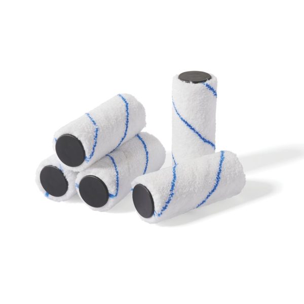 Harris Trade  Short Pile Gloss Jumbo Mini Roller Sleeves Multipurpose 4" x 34mm 5 Pack