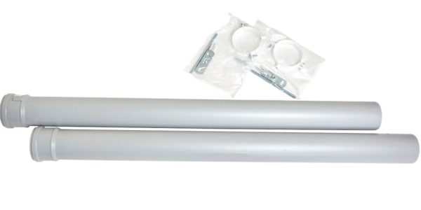 Ideal Heating  Vertical Flue Extension Pipes 80mm x 1m 2 Pack