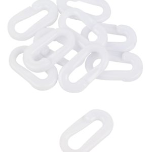 JSP  Plastic Barrier Chain Connectors White 50mm 10 Pack