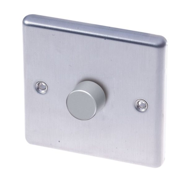 LAP  1-Gang 2-Way LED Dimmer Switch  Brushed Stainless Steel