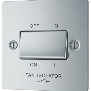 LAP  10AX 1-Gang 3-Pole Fan Isolator Switch Polished Chrome