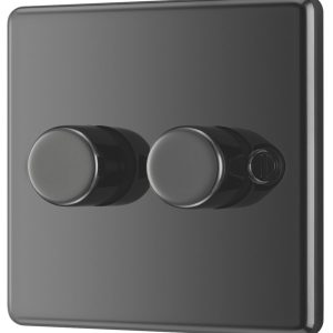 LAP  2-Gang 2-Way LED Dimmer Switch  Black Nickel
