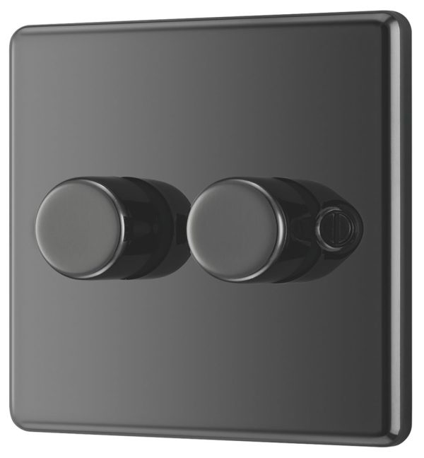 LAP  2-Gang 2-Way LED Dimmer Switch  Black Nickel