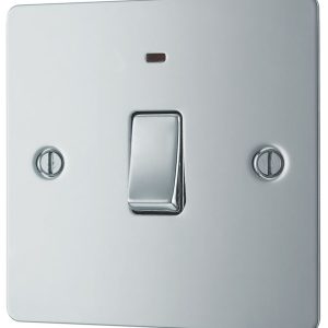 LAP  20A 1-Gang DP Control Switch Polished Chrome with Neon