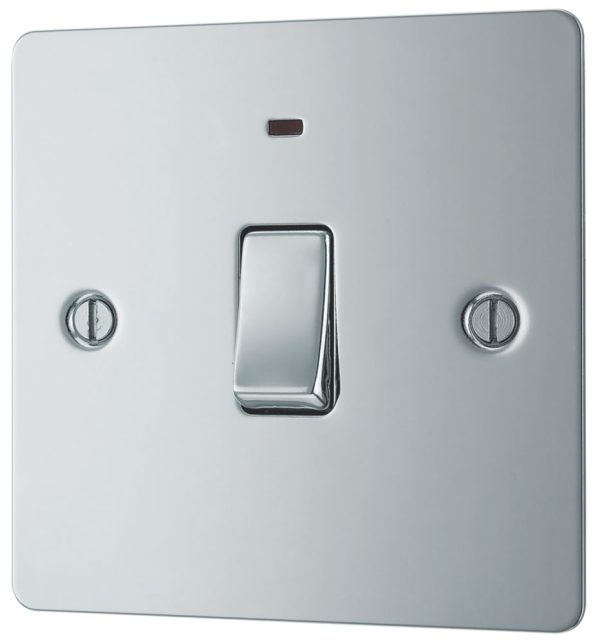 LAP  20A 1-Gang DP Control Switch Polished Chrome with Neon