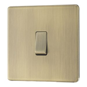 LAP  20A 16AX 1-Gang Intermediate Switch Antique Brass with Colour-Matched Inserts