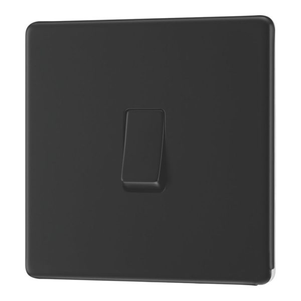 LAP  20A 16AX 1-Gang Intermediate Switch Matt Black with Colour-Matched Inserts
