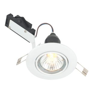 LAP  Adjustable  Mains Voltage Downlight Gloss White