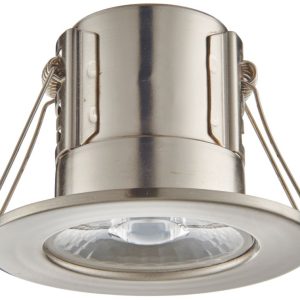 LAP Cosmoseco Fixed  Fire Rated LED Downlight Satin Nickel 5.8W 450lm