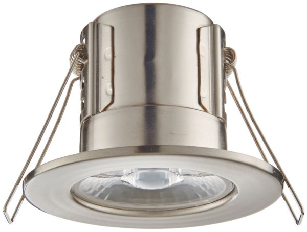 LAP Cosmoseco Fixed  Fire Rated LED Downlight Satin Nickel 5.8W 450lm