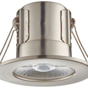 LAP Cosmoseco Fixed  Fire Rated LED Downlight Satin Nickel 5.8W 450lm