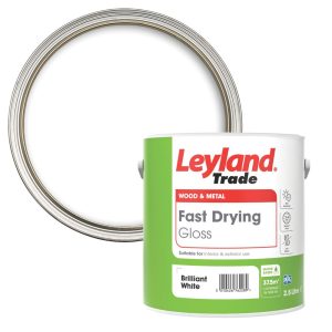 Leyland Trade 2.5Ltr Brilliant White Gloss Water-Based Trim Paint