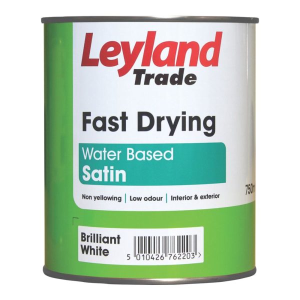 Leyland Trade 750ml Brilliant White Satin Wood & Metal Paint