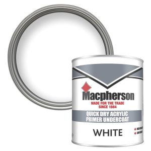 Macpherson  1Ltr White Matt  Interior Wood Primer Undercoat