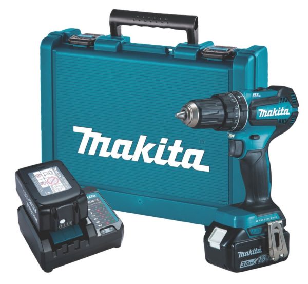 Makita DHP485F01 18V 2 x 3.0Ah Li-Ion LXT Brushless Cordless Combi Drill