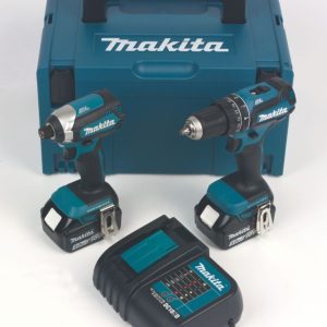 Makita DLX2283STJ 18V 2 x 5.0Ah Li-Ion LXT Brushless Cordless Twin Kit