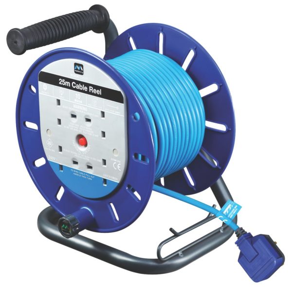 Masterplug LDCT2513BQ/4-XD 13A 4-Gang 25m  Cable Reel 240V