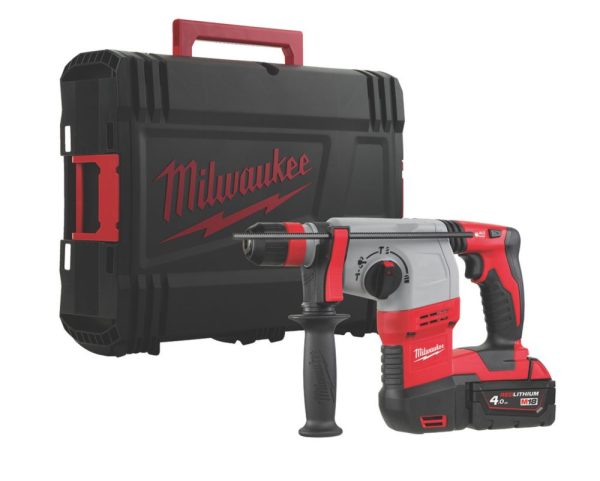 Milwaukee HD18HX-402C 3.7kg 18V 2 x 4.0Ah Li-Ion RedLithium  Cordless SDS Plus Hammer Drill