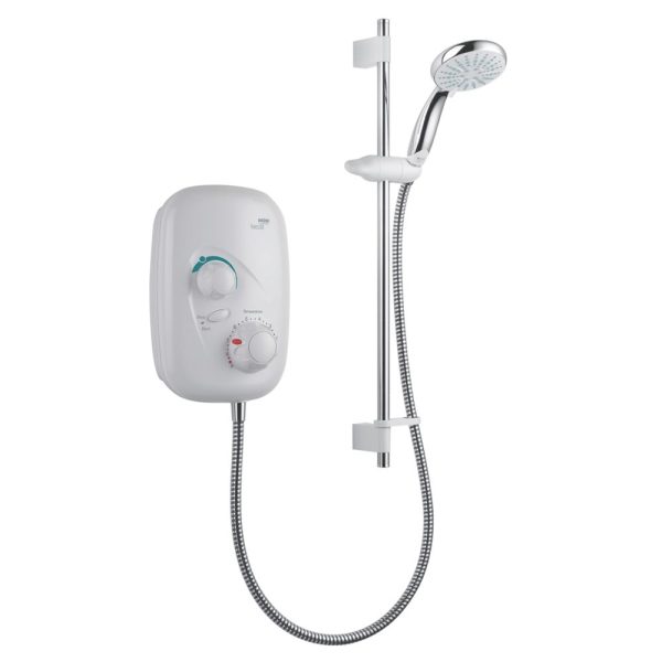 Mira Event XS Rear-Fed White Thermostatic Power Shower