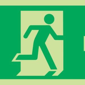 Nite-Glo  Photoluminescent "Fire Exit" Right Arrow Sign 150mm x 450mm